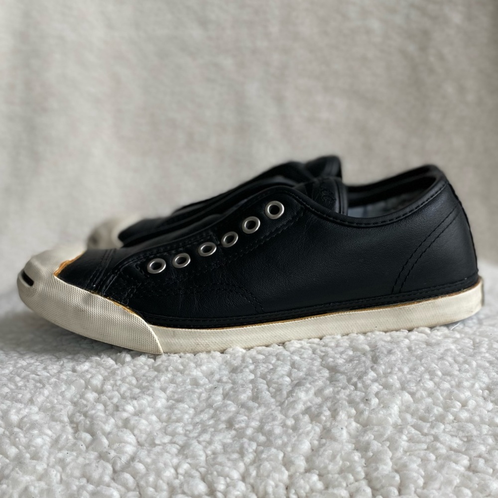 Converse Jack Purcell Unisex Leather Slipon Sneakers - Picture 8 of 16